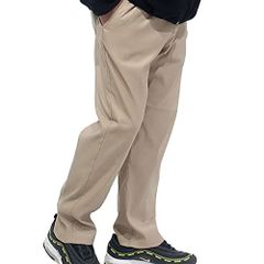 ベージュ_5L 防寒 ズボン 暖パン 暖かい 伸びる 裏起毛 パンツ ゴルフ 大きいサイズ ストレッチ 暖パンツ イージーパンツ 10001259 (5L, BEIGE)