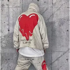 入手困難◆SAINT MICHAELセントマイケル x EU◆ダメージ加工グラフィック プルオーバー/ パーカー ユニセックスのサムネイル