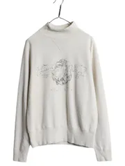 【お得なクーポン配布中!】 00s ポロ ラルフローレン 両V モックネック プリント スウェット メンズ M / オールド 裏起毛 トレーナー ヴィンテージ モデル ステンシル