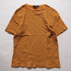 70's CLUBMAN ボーダー柄 半袖Tシャツ オレンジ×ネイビー (M) 70年代 vintage ヴィンテージ アメリカ古着 USED  ビンテージ ヴィンテージ