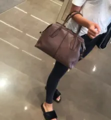 極美品 TOD's トートバッグ A4可 Dバッグ ダークブラウン シボ革 Man ブラウン トッズ Di バッグ レザー クロスボディ ミニ