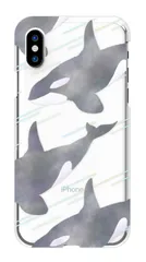 Xperia 1 III SO-51B SOG03 A101SO ケース カバー エクスペリア1 III スマホケース ハードケース 水彩 大人 可愛い 海 夏 マンタ クリオネ イルカ サンゴ メンダコ シャチ クマノミ クリア カラー05