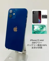 iPhone 12 mini 256GB ブルー/ストア版シムフリー/新品バッテリー100 