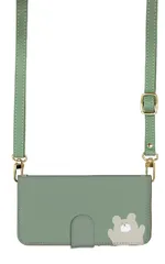 iPhone 16 Pro ケース 手帳型 アイフォン16プロ スマホケース スマホショルダー レザー ストラップ クマ テディベア  かわいい 調節可能 130cm  カラー07