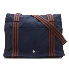 HERMES　フールトゥ バサスMM　ネイビー　メッセンジャーバッグ　A4収納可 良品】エルメス フールトゥ バサスMMネイビー メッセンジャー
