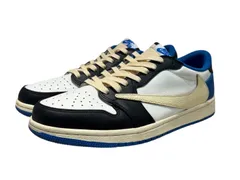 NIKE (ナイキ) Travis Scott×Fragment Air Jordan 1 Low OG SP トラヴィススコット フラグメント エアジョーダン1 スニーカー DM7866-140 27cm US9 ホワイト×ブルー×ブラック メンズ/027