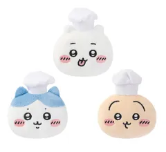 【未使用】ちいかわ 6点まとめ ちいかわレストラン コックさんなぬいぐるみおかおバッジ3個セット ちいかわらんど ぷちミニマスコット コレクトブック ラッコ ハチワレ