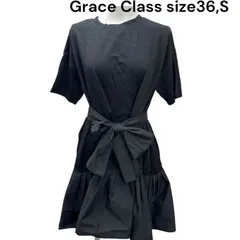 □美品　グレースクラス　Grace Class 　タフタリボン　チュニック　ワンピース　36、S レディース　S5S622