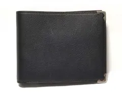 Rの小物コレクション✨箱付き✨ CARTIER パヴィリオン 二つ折り  黒　ネイビー　財布