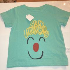ベビーTシャツ【80】スマイル　男の子　半袖　ベビー グリーン