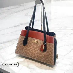 COACH コーチ　ローラ バッグ キャリーオール カラーブロック シグネチャー