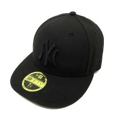 ニューエラ NEW ERA LP 59FIFTY ニューヨーク ヤンキース キャップ 帽子 オールブラック 7 1/4 57.7cm 美品