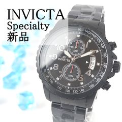 黒ブラック新品かっこいいINVICTAメンズ腕時計クロノグラフ日付