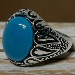 リング 指輪 ターコイズ シルバー 925 SILVER 925 刻印 約24号 インディアンジュエリー インディアン アクセサリー ビンテージ 50s ~ 60s 70s 80s 90S 天然石 メンズ 一点物 アンティーク 2502 19800 p10