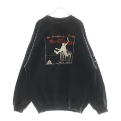 adidas (アディダス) 90'S Berlin Marathon ベルリンマラソンスウェットシャツ 長袖トレーナー ブラック