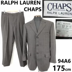 美品★CHAPS/RALPH LAUREN/ラルフローレン★秋冬スーツ/上下セットアップ【94A6/メンズL程度/黒】スラックス/Jacket/Trousers◆BJ112-e<sale>のサムネイル