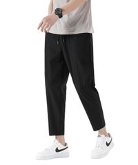 M-8XL ズボン メンズ パンツ 接触冷感 -5℃ 夏服 7分丈 9分丈 涼しい 速乾 超ストレッチ 薄手 軽量 美脚 スウェットパンツ 調整紐 人気 快適 ゆったり 通気性 部屋着 ボトムス アイスシルクパンツ 夏 大きいサイズ