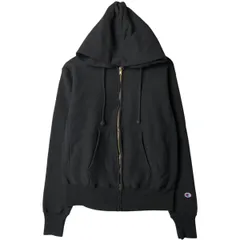 古着 チャンピオン Champion リバースウィーブ 復刻 単色タグ 目無し スウェットフルジップパーカー USA製 メンズL相当/eaa582390