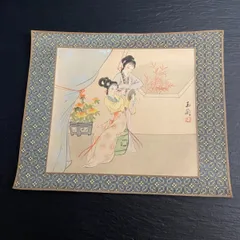i□ 【蔵出】真作 Xia Zhen 美人画 油彩 肉筆 サイン 額装 中国美術