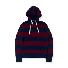 POLO  RALPH LAUREN ラルフローレン ボーダー 長袖 フード付き ポロシャツ ラガーシャツ XS/メンズ