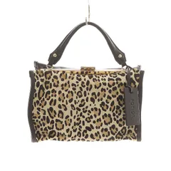 ポティオール POTIOR CORINNE MINI ハンドバッグ レザー ヒョウ柄 黒 ブラック FLN-0080XN /RI ■OS