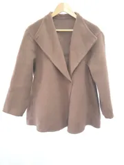 ◇ ⊆ ユニクロ ダブル フェイス 長袖 ショート コート サイズS ブラウン系 レディース E  【1508060004406】