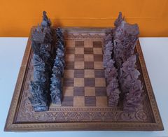 スペイン 寄木細工 伝統工芸 チェス盤 バックギャモン ボードゲーム