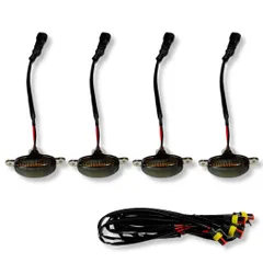 Lezalic LED グリルランプ (アンバー スモークカバー) 車用 マーカー デイライト 警告灯 カスタム サイドマーカー 汎用 アクセサリー (アンバー スモークカバー) [アンバー スモークカバー]