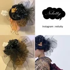 [画像最後を必ずご覧ください✨]トークハット　トーク帽　カクテルハット　ヘッドドレス　J　１黒レース