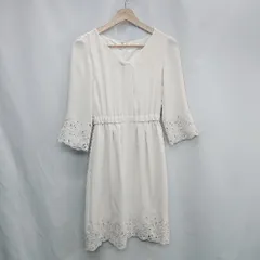 ◇ ◎ ⊂ PROPORTION BODY DRESSING 七分袖 ミニ丈 ワンピース サイズ1 ベージュ系 レディース E  【1502200016175】