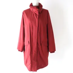 美品★正規品 Loro Piana ロロピアーナ ストームシステム 比翼デザイン フード付 裏地カシミヤ100％ ZIP UP コート レディース 赤 42 伊製のサムネイル