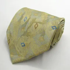 ノブオナカムラ ブランド ネクタイ シルク 小紋柄 ドット柄 総柄 未使用品タグ付 PO メンズ カーキ NOBUO NAKAMURA