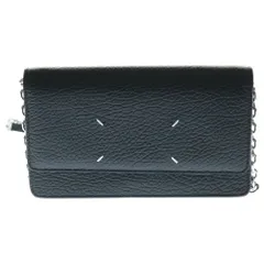 Maison Margiela 11 (メゾンマルジェラ11) 4ステッチ レザー チェーンショルダーウォレット ポシェット ブラック SA3UI0008