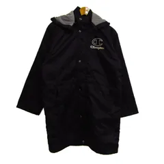 チャンピオン ベンチコート 中綿 ジャンパー スポーツウエア アウター 記名有 キッズ 男の子用 150サイズ ブラック Champion 【中古】