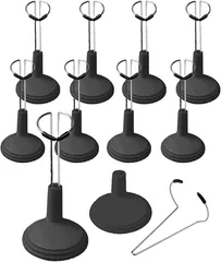 S.fields.inc ドールスタンド 10個セット アクションフィギュア ディスプレイスタンド( ブラック,  20cm)