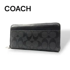 COACH コーチ シグネチャー　ラウンドファスナー長財布　レザー　ブラック　251391277 I151