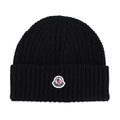 94 MONCLER モンクレール 3B00048 M1131 ブラック ニットキャップ ニット帽 男女兼用