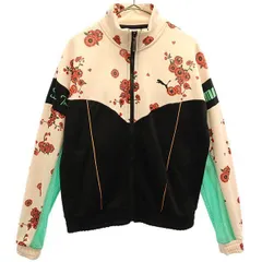 プーマ Suetsaiコラボ 総柄 トラックジャケット XS ピンク×ブラック PUMA ジャージ レディース 【中古】  【230206】
