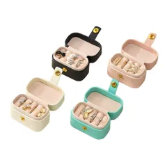 新品 IM-Doiry ミニジュエリーボックス 4個セット 携帯用 小箱 持ち運び コンパクト ジュエリー 宝石箱 ジュエリー収納 アクセサリーケース 小物入れ 指輪 ピアスケース 旅行 出張 4set