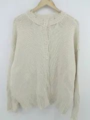 ◇ ViS ビス 2WAY ダメージニット 長袖 カーディガン サイズF ライトベージュ系 レディース E  【1304050005695】