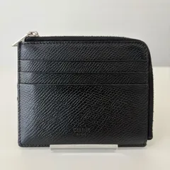 希少品★送料込♪【CELINE】黒 カードホルダー 財布 Light Clay セリーヌ ロゴ コインカードホルダー クロコ型押し フラグメント
