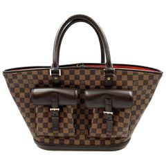 【極美品】LOUIS VUITTON　ルイヴィトン　N51120　ダミエ　マノスクGM　エベヌ　トートバッグ　ショルダートート