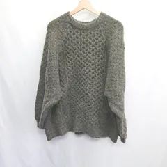 ■ ⊇ Bab オーバーサイズ 長袖 ニット セーター サイズF カーキ系 レディース E  【1409240049463】