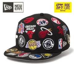 NEW ERA ニューエラ キャップ 9FIFTY 950 Team Logo Allover NBA ブラック 14667798 メンズ レディース 【ムラスポ公式】