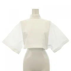 ALAÏA アライア　アイボリー ロゴ　再構築　長袖Tシャツ ALAIA アライア ロゴ刺繍ワイドスリーブTシャツ AA9H02913J010