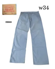 ユーロリーバイス551 古着薄手コットンパンツ　w34 股下78cm ブルー