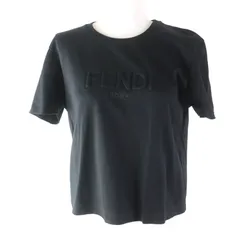 美品☆FENDI フェンディ 21年製 FS7389 コットン100％ エンボスロゴ入り クロップド 半袖Ｔシャツ ブラック S イタリア製 正規品  レディース - メルカリ