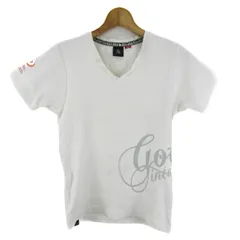 ガッチャ 半袖Ｔシャツ トップス Vネック リブストレッチ レディース Sサイズ ホワイト GOTCHA 【中古】