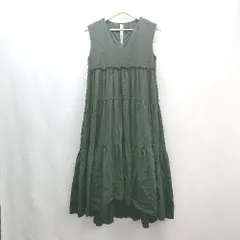 ◇ Mila Owen Vネック 薄手 裏地 オシャレ カジュアル ノースリーブ ロング丈 ワンピース サイズ0 ブラック レディース E  【1310050033750】