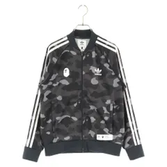 A BATHING APE (アベイシングエイプ) ×ADIDAS TRACK TOP 2018S/S カモ柄 トラックジャケット DP0186 ブラックのサムネイル